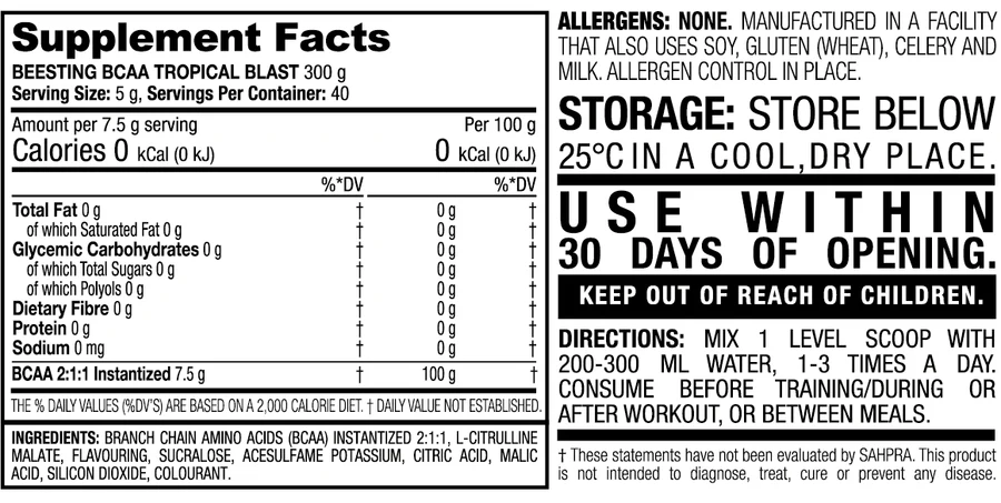 Beesting BCAA Branched Chain Amino Acids - Image 2
