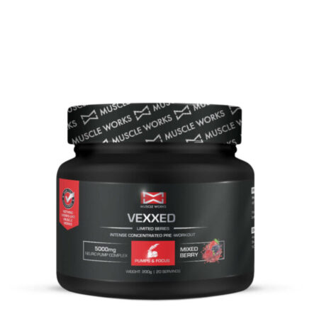Muscleworks Vexxed Pre-Workout 200g – Mixed Berry